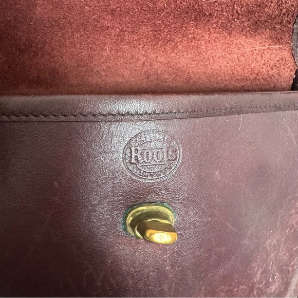 Vintage roots genuine leather Burgundy brown Crossbody Bag boho artsy western - Picture 8 of 10